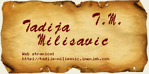 Tadija Milisavić vizit kartica
